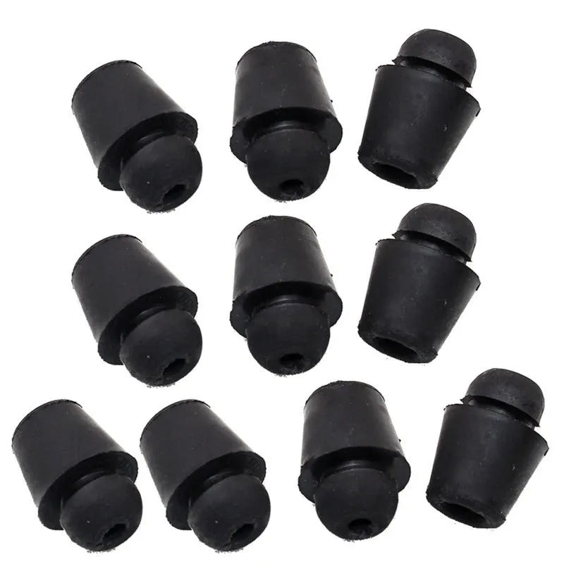 Ten X16 coloured rubber automobile shock absorption clips for universal vehicle damping applications