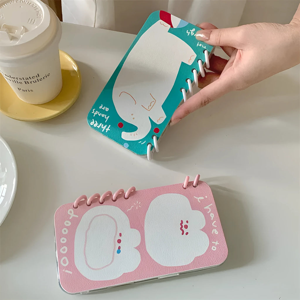 Cartoon Notebook Elephant TPU phone case for iPhone with all-inclusive fall protection cover