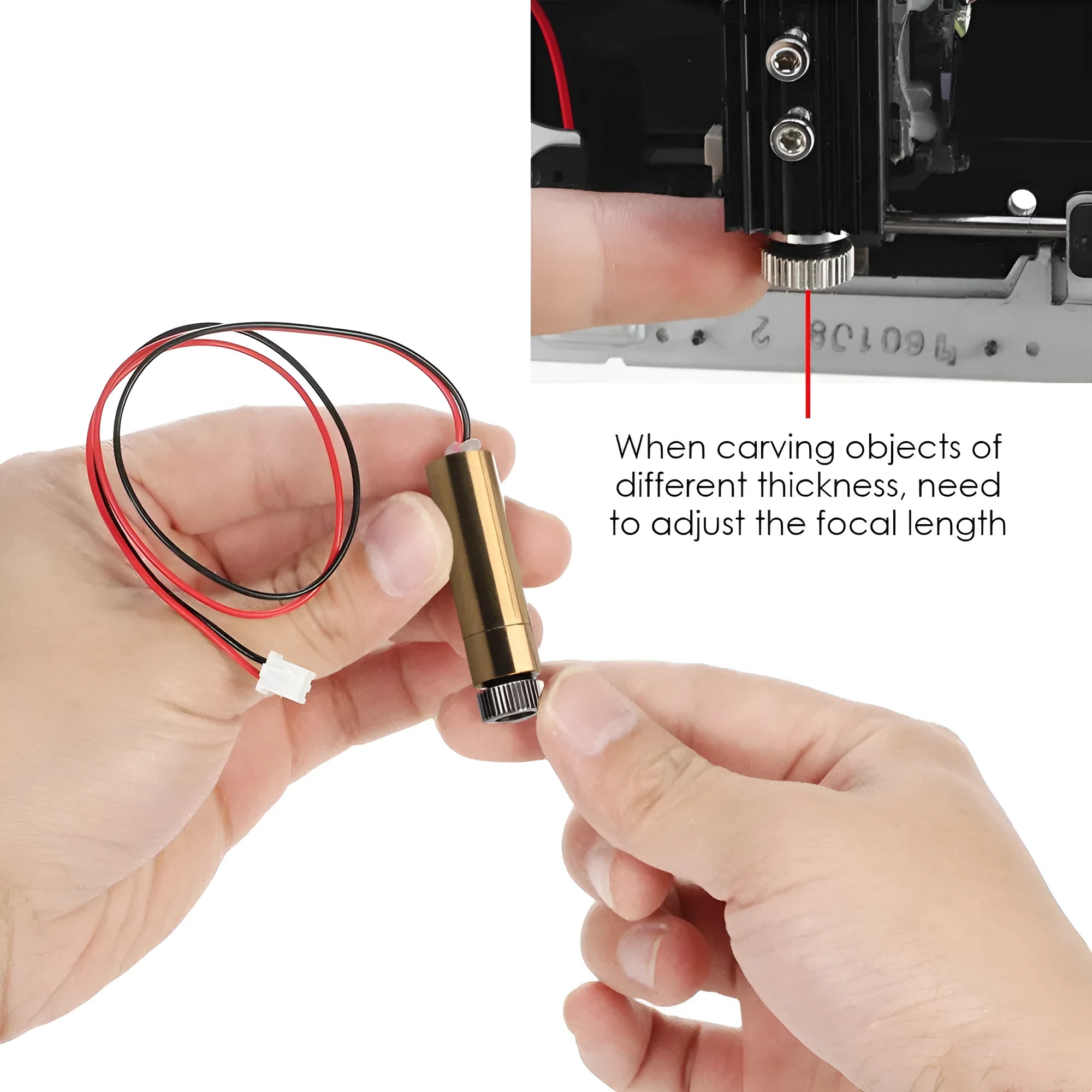 Yellow 12x45mm 445nm blue laser module with adjustable focus for CNC engraving machine accessories