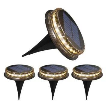 Solar buried light 121mm ABS AS ground lamp with 13lm warm white or colourful LED and automatic night operation