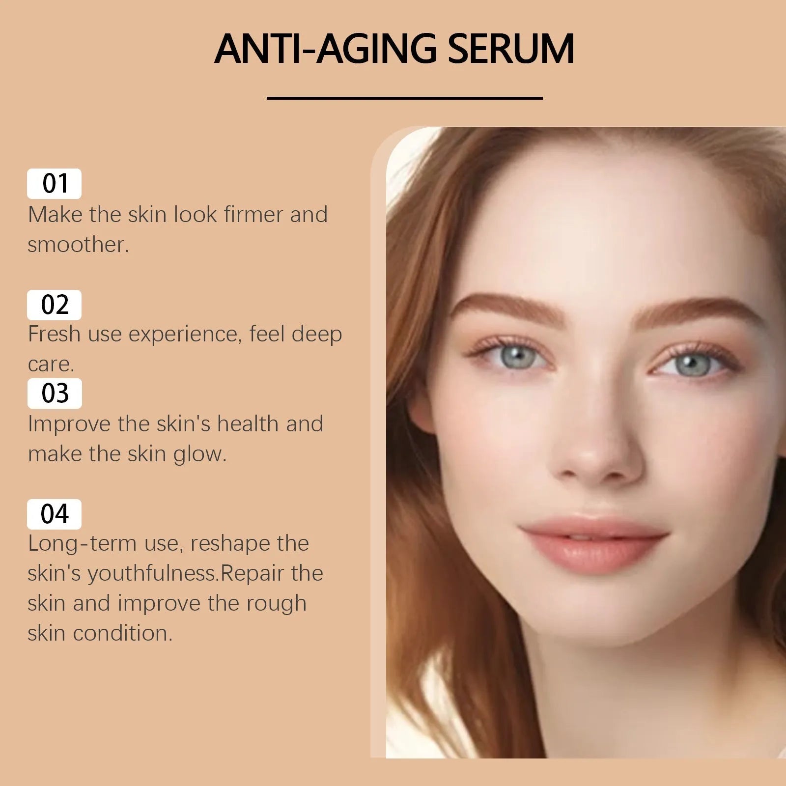 30ml bottle of anti-aging liquid essence with hyaluronic acid and bee venom for facial skincare