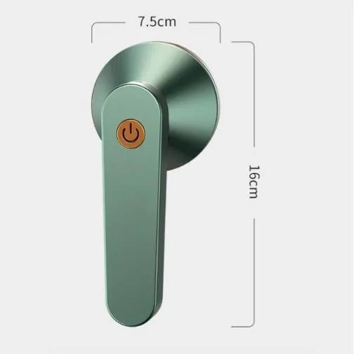 Pilling ball remover device in green or white, USB or battery powered, for sweaters and knitwear
