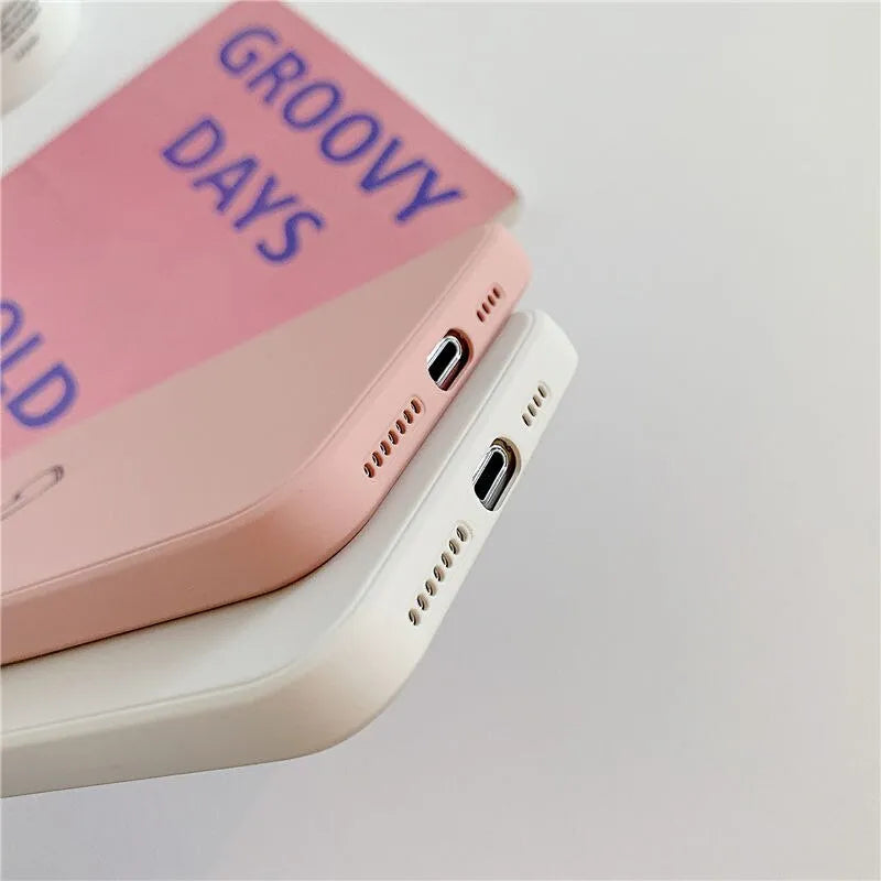 TPU silicone phone case for Apple iPhone in solid black colour