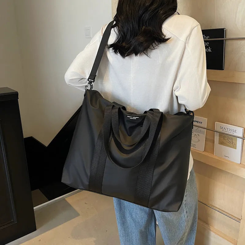 Oxford cloth business travel tote bag in black, grey or champagne colours with 20-35 litre capacity