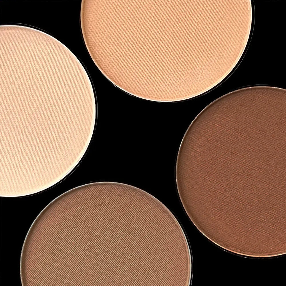 Matte brightening base contour compact 16.8g with eye shadow plate in F583 colour box for women