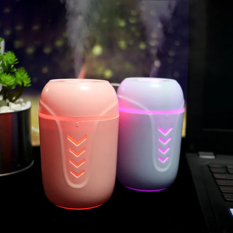 X3 portable car humidifier in blue colour with columnar design and single mist outlet