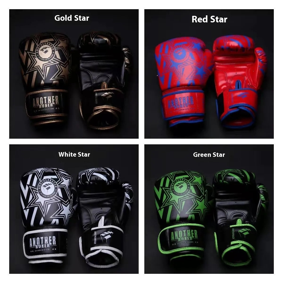 Children's boxing Sanda gloves in multiple colours showing vertical style design for martial arts training