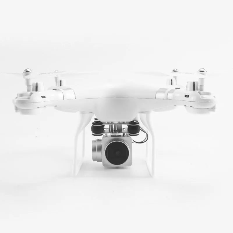 Alloy-built HD aerial photography drone with remote control in black, red, or white colour options.