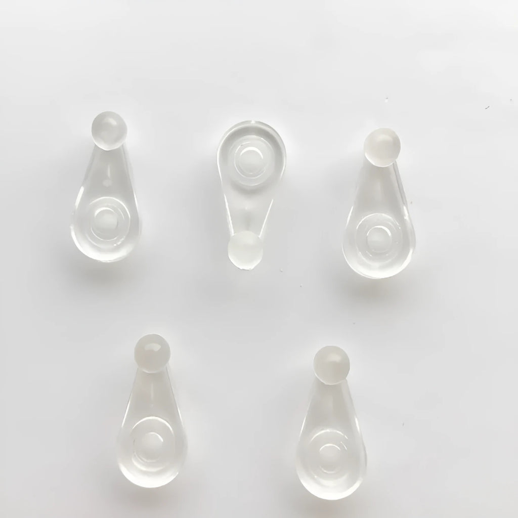 Plastic glass mirror buckle in transparent colour for cabinet built-in fixed installation