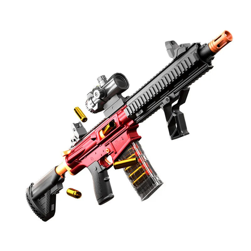 AMT ARP9 soft bullet gun nylon toy in red colour with red dot sight and vertical grip