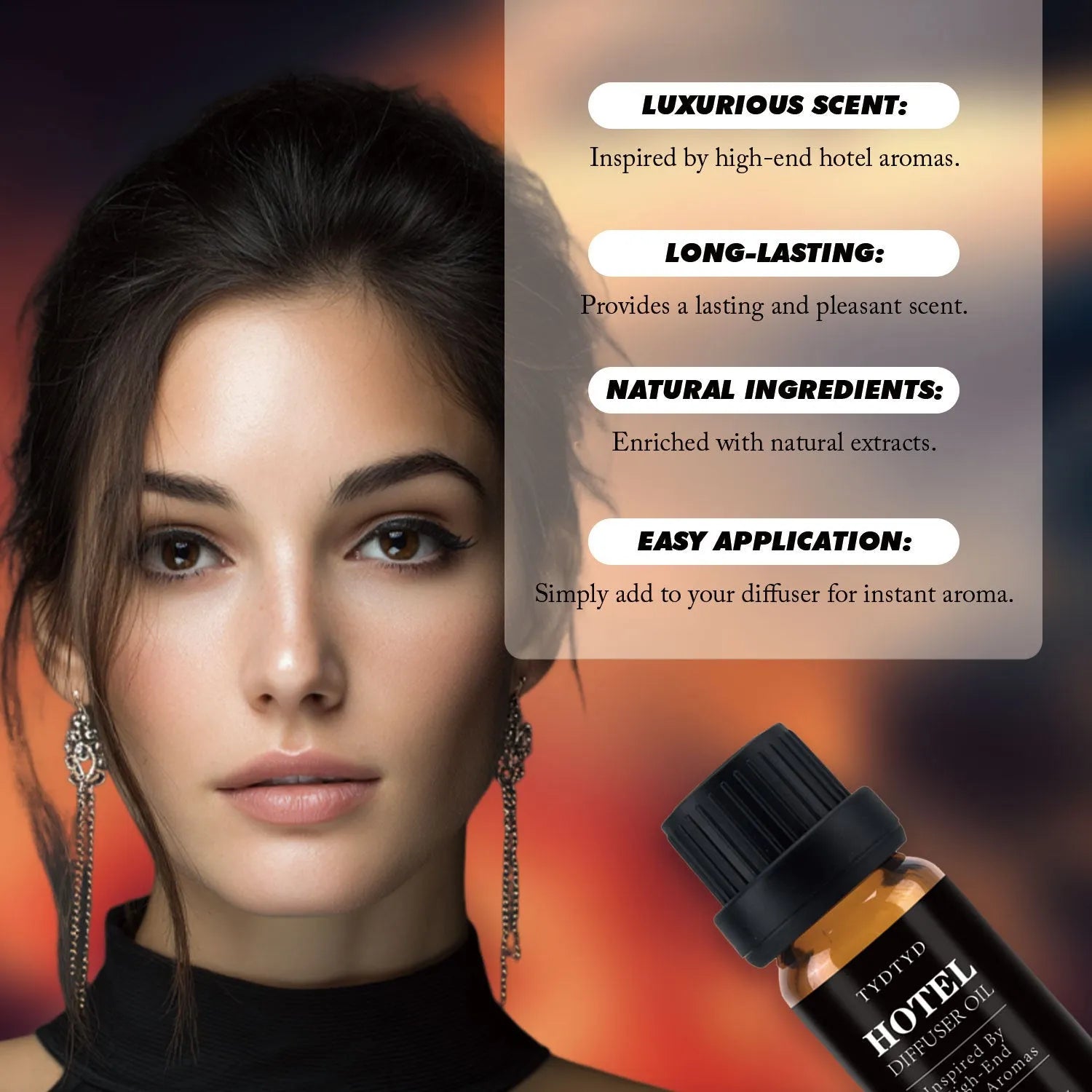 10ml bottle of natural plant fragrance essential oil with universal skin suitability