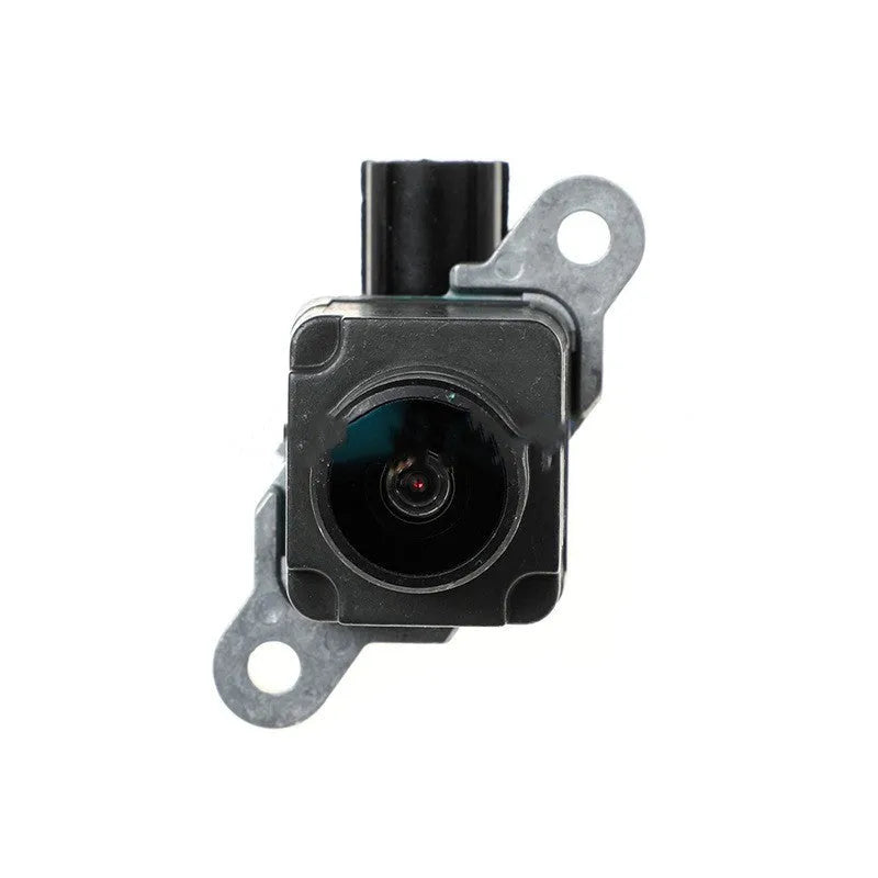 Black plastic rear view reversing camera for Dodge trucks.