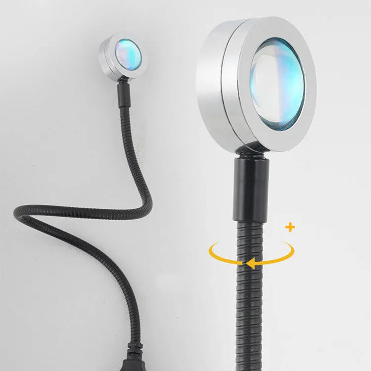 USB LED night light with aluminium shade and projection, available in 180mm, 280mm, 360mm sizes