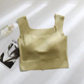 Women's non-marking fixing cup sling vest with chest pad in light sports style