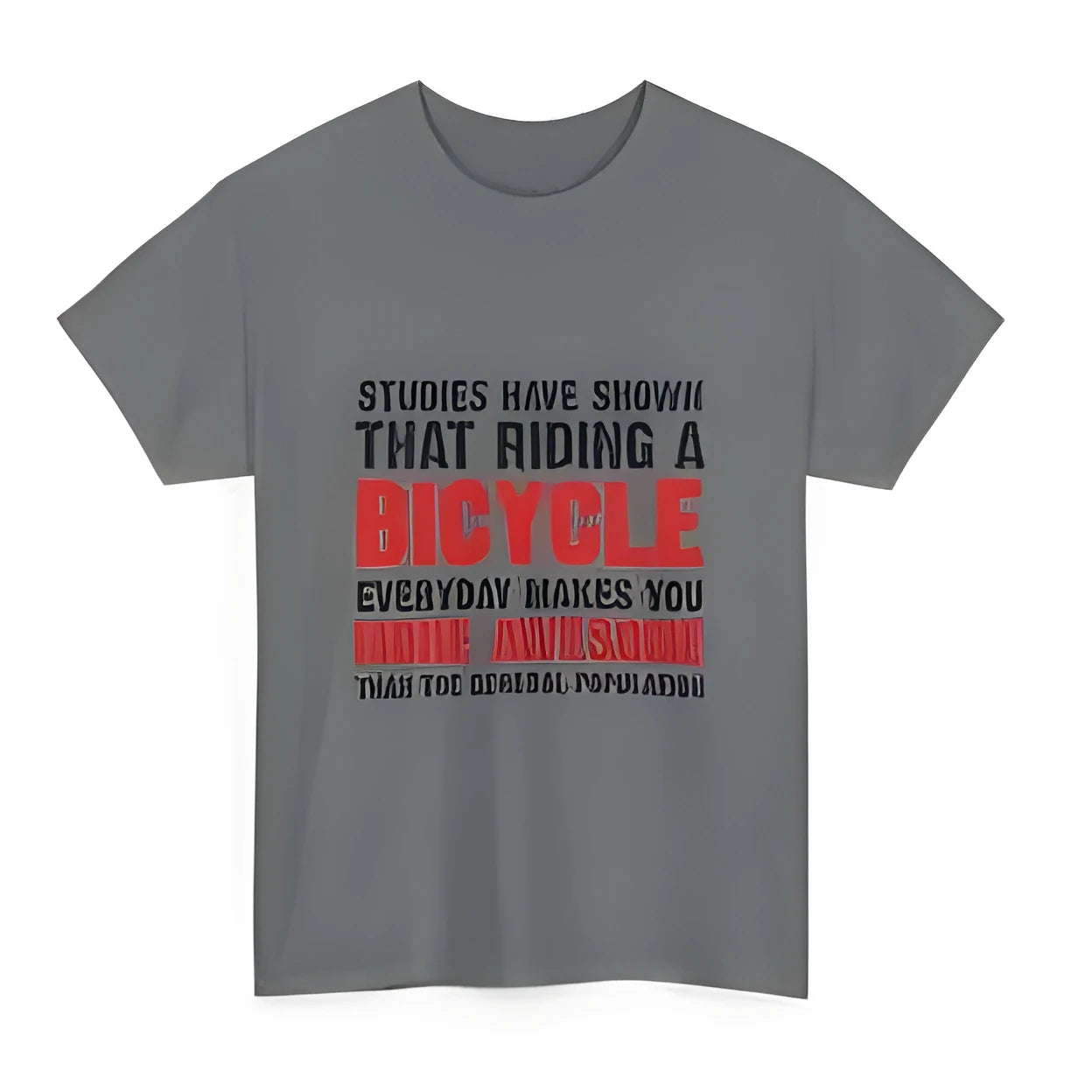 Grey women's cotton short sleeve t-shirt with printed pattern, shown in pullover style