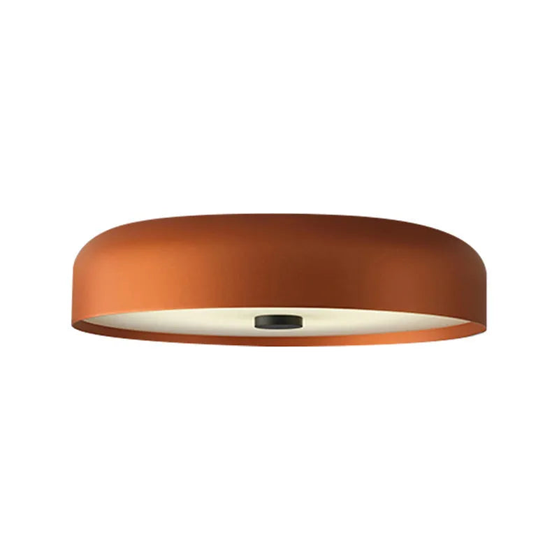 Italian modern minimalist bedroom ceiling lamp with tricolor light remote control in black small size alloy acrylic
