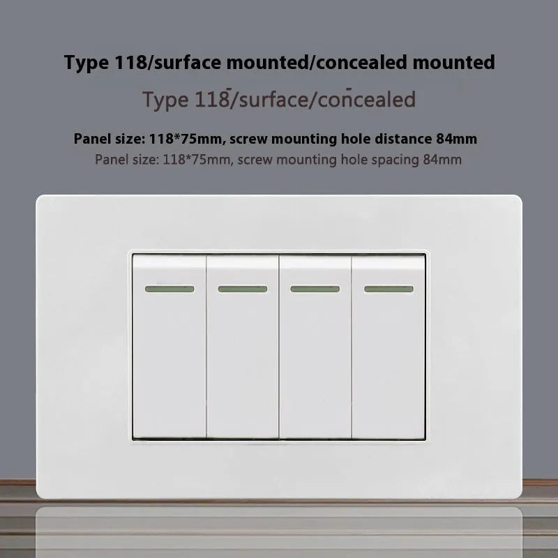 White 118 type 16A Israel socket panel with flame retardant protection and phosphor bronze conductors