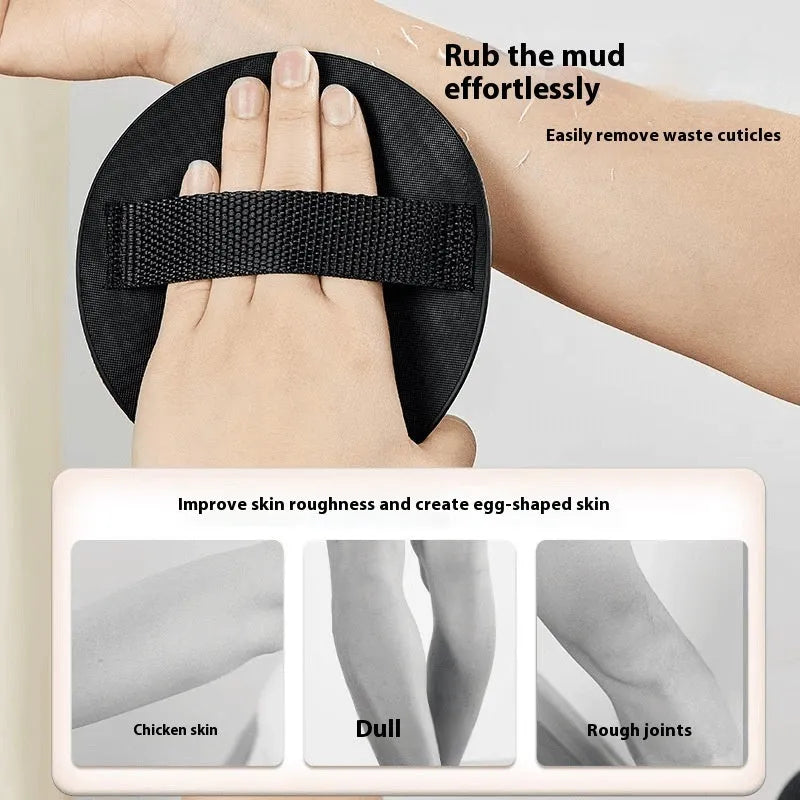 Rubber bath towel finger grip accessory with round cake pattern design