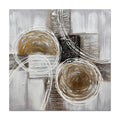 Modern brown and black thick oil texture abstract landscape handmade oil painting on square canvas for living room sofa back