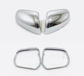 Car rearview mirror protection covers in silver and black finishes