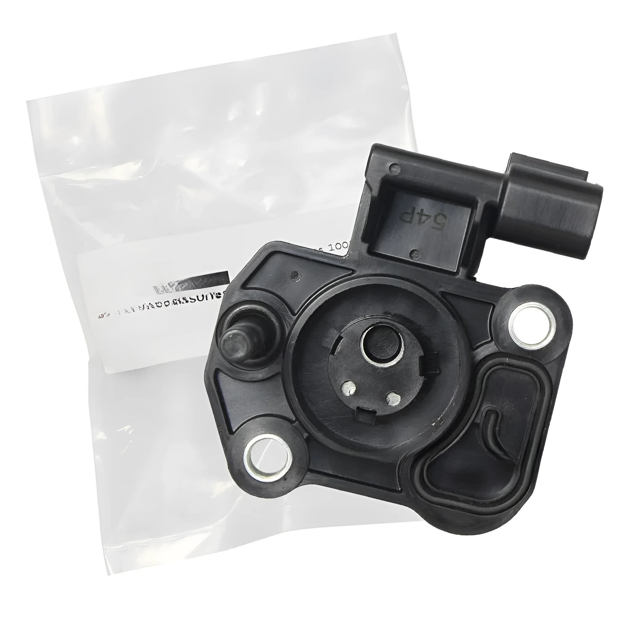 Yamaha Y15Z-TPS throttle position sensor with plastic housing, a replacement part for Y15ZR, NMAX, EGO S, and FZ150 motorcycles.