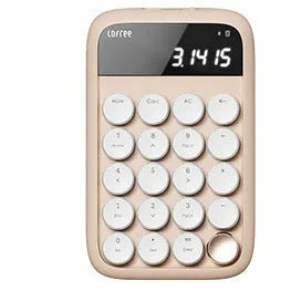 Liquid foundation colour wireless mechanical keyboard bundle with mouse, light, and Bluetooth calculator on a desk