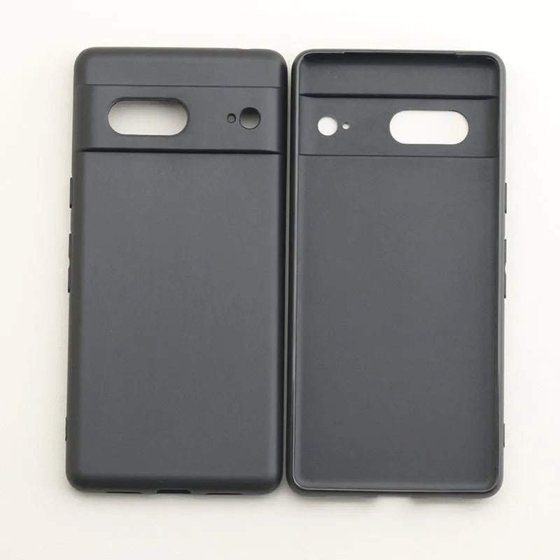 Frosted TPU phone case for Google Pixel, black matte finish with fine holes and drop-resistant material