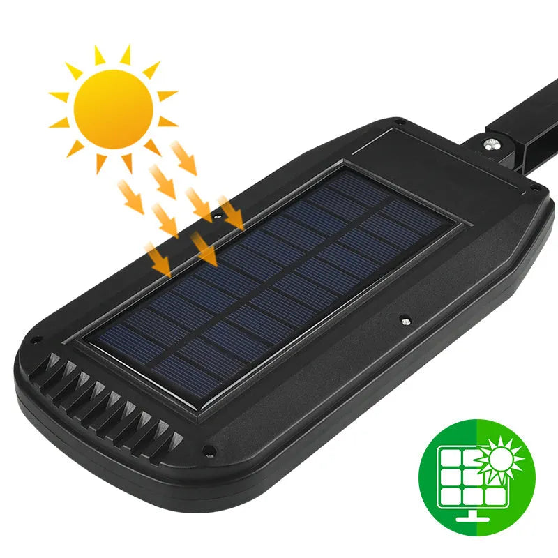 Outdoor solar street light with colourful warning, 20W COB, IP65, European style for garden use