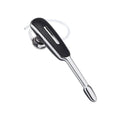 Bluetooth headset with leather pattern strip, mono earplug style, in Black Silver colour