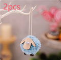 4.5cm felt deer Christmas pendant ornament in five colours on a tree branch