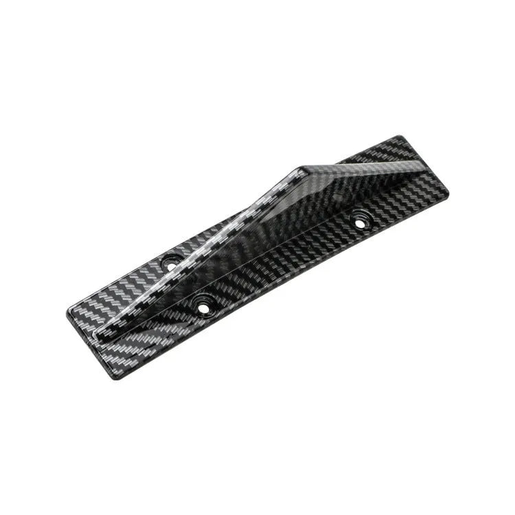 Four triangle car rear spoilers in ABS plastic with bright black and carbon fibre finish options