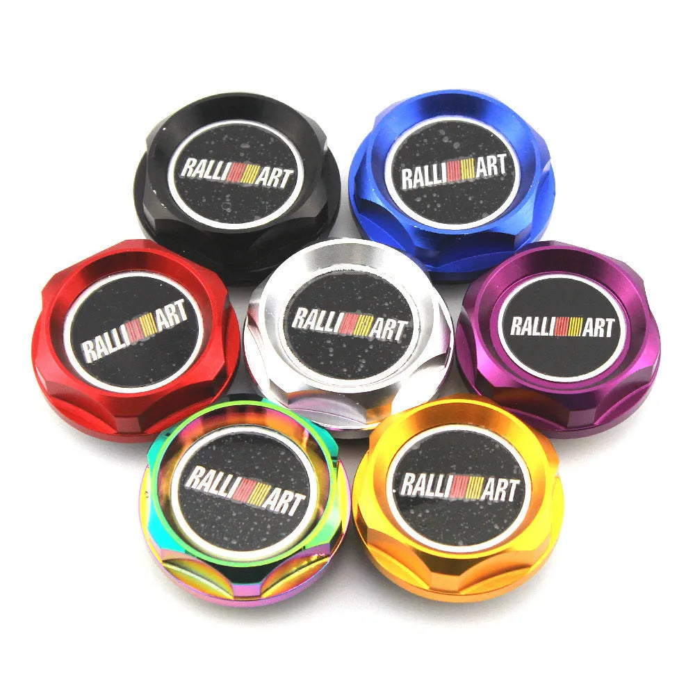Aluminium alloy oil filter cap for Mitsubishi cars in a selection of six colours