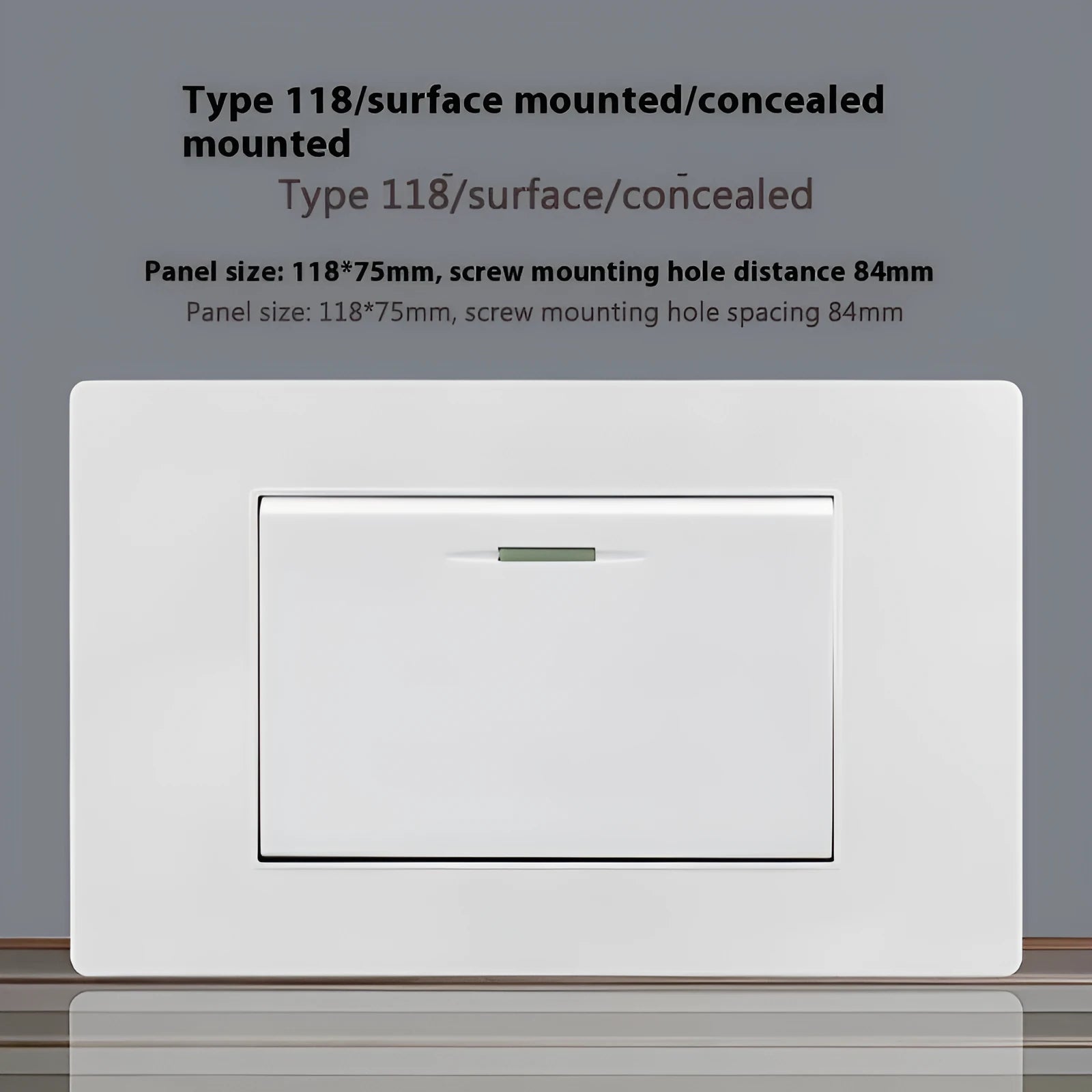 White 118 type 16A Israel socket panel with flame retardant protection and phosphor bronze conductors