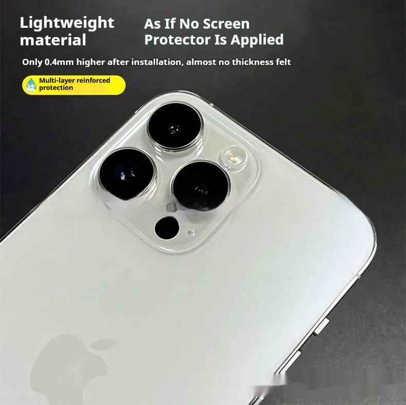 Two-colour frosted camera lens protector for iPhone 16 Pro in Azure, Black, Green, Purple, Gold, Blue, Pink, Silver, Titanium Gray