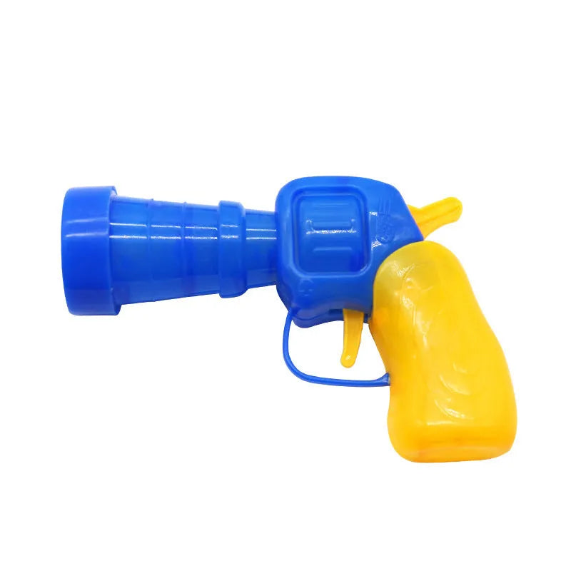 Pet toy launch gun with colourful soft plush yarn balls for interactive cat and dog play
