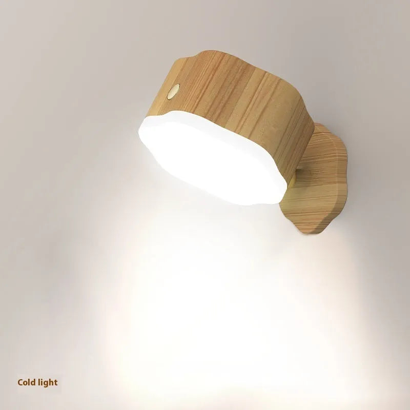 Creative touch lamp rotatable magnetic wall lamp small night lamp in black with LED light