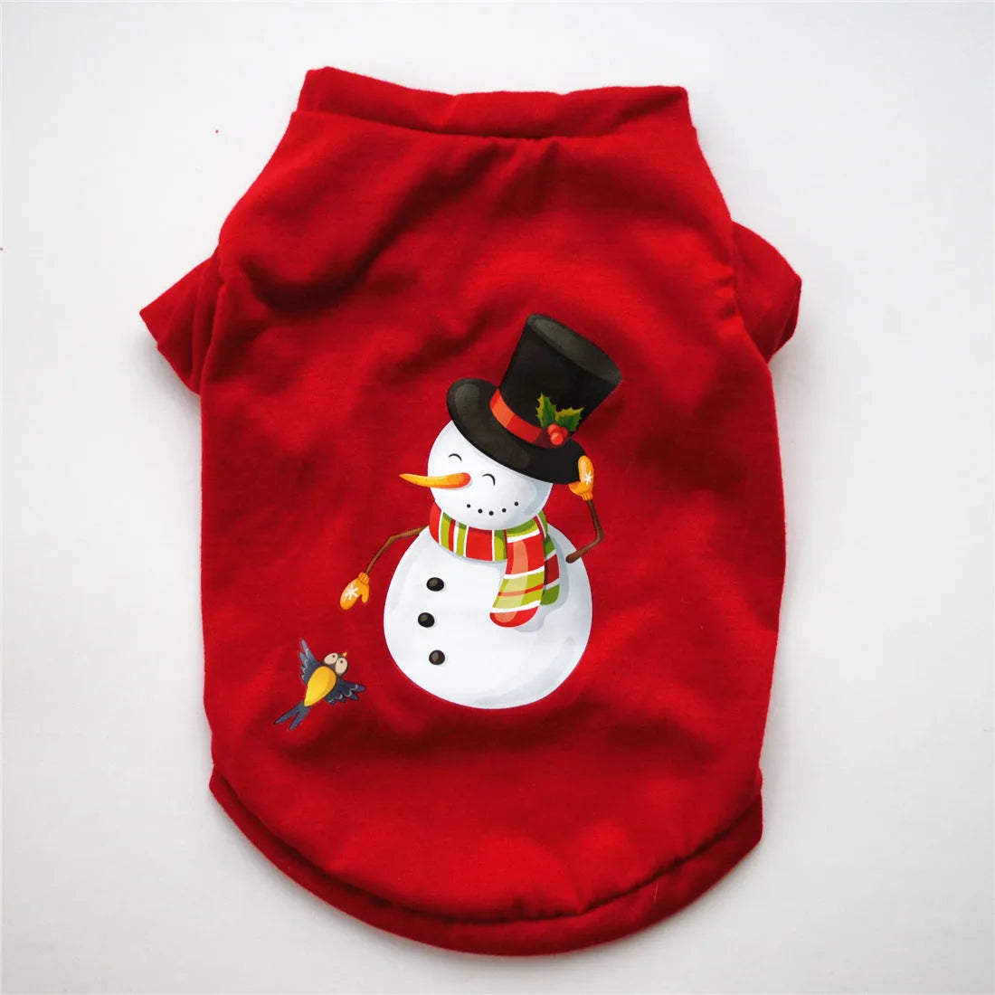 Christmas dog clothing in cotton with green Santa Claus design for small to large dogs