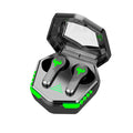 Black N35 wireless in-ear gaming Bluetooth headset shown with earbuds.