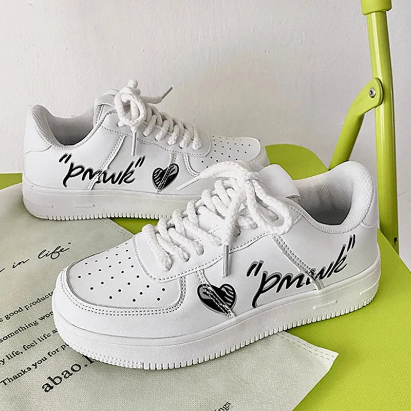 Low cut small white PU sports casual shoe for man, solid colour, adhesive construction