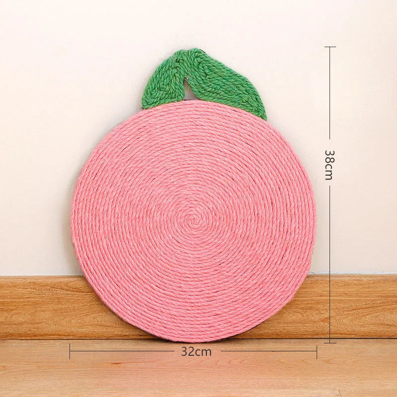 Sisal fibre cat scratching board in one of six animal-themed colour designs