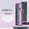 Attack Shark X98PRO three-mode RGB wireless Bluetooth mechanical keyboard with side engraving and knob, black
