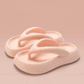 Solid colour thick-soled EVA flip-flops with decorative bow on upper strap
