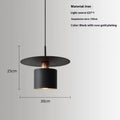 Modern minimalist small droplight chandelier in black 30cm diameter for bedroom or study