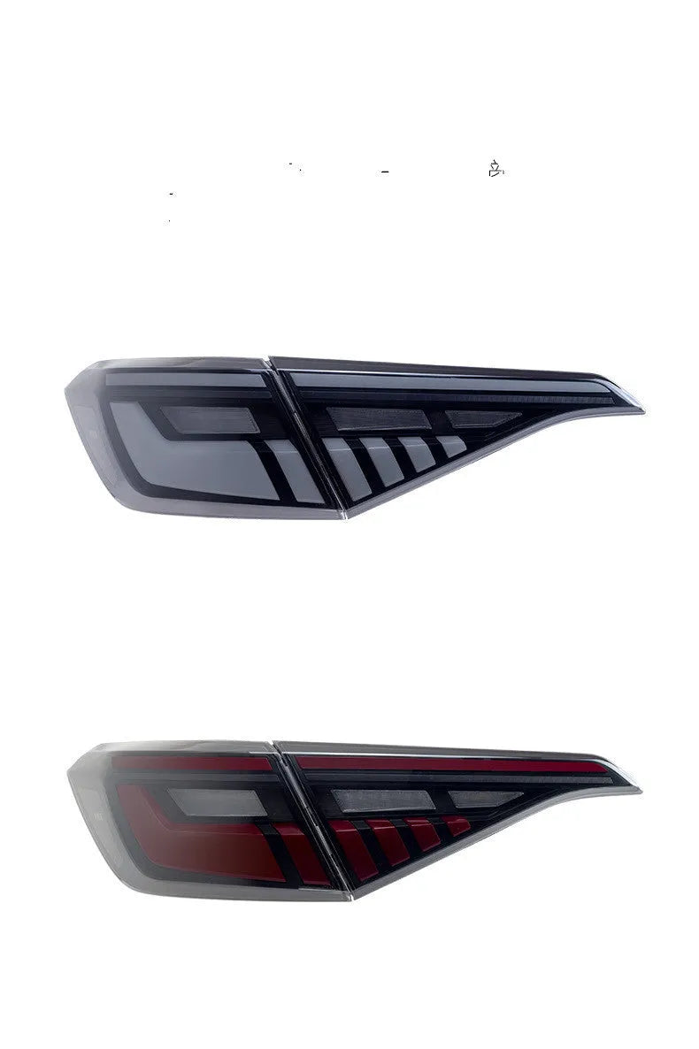 11th generation Honda Civic black and red LED tail light assembly with sequential turn signals