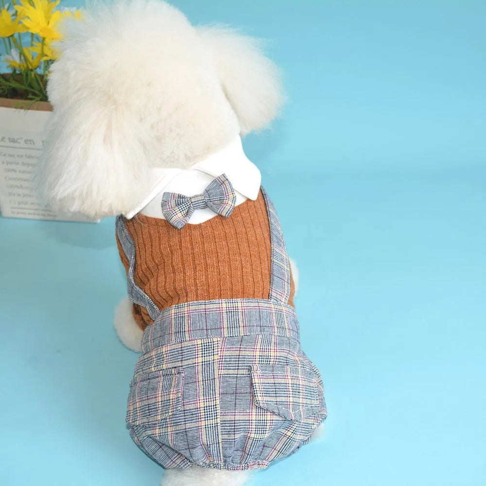 Cotton button-up dog shirt in dark blue or orange available in five sizes