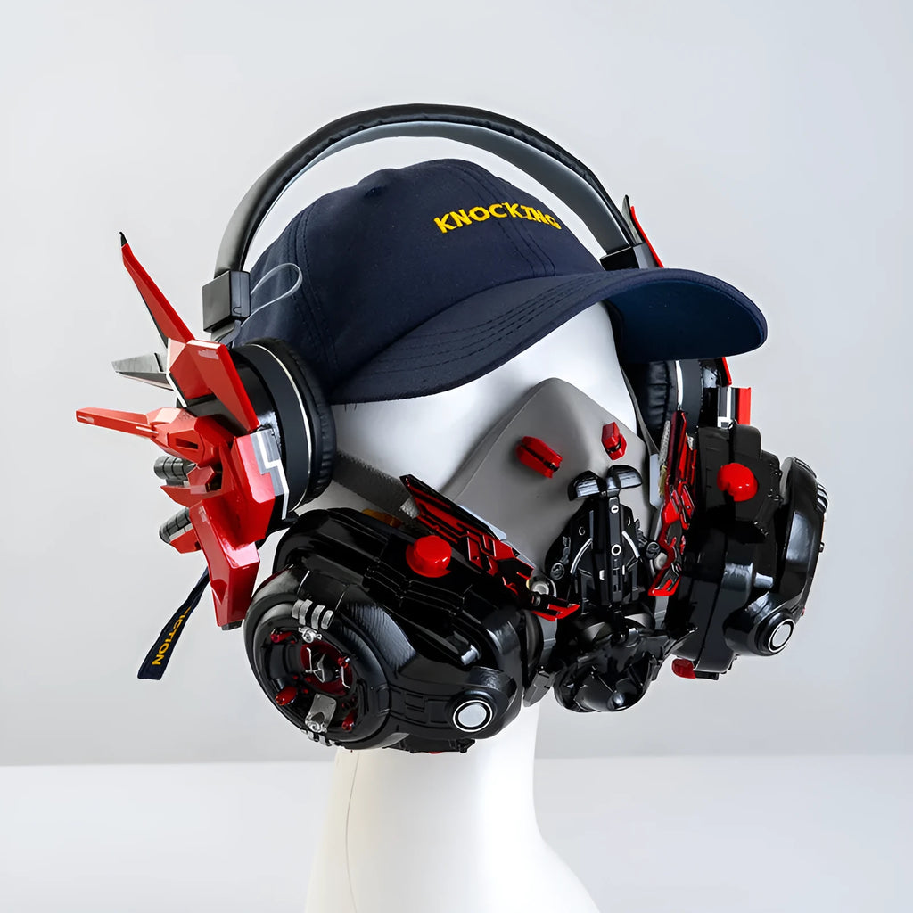 Men's Tech Mecha Wireless Bluetooth Headphones in white, plastic build, USB charging