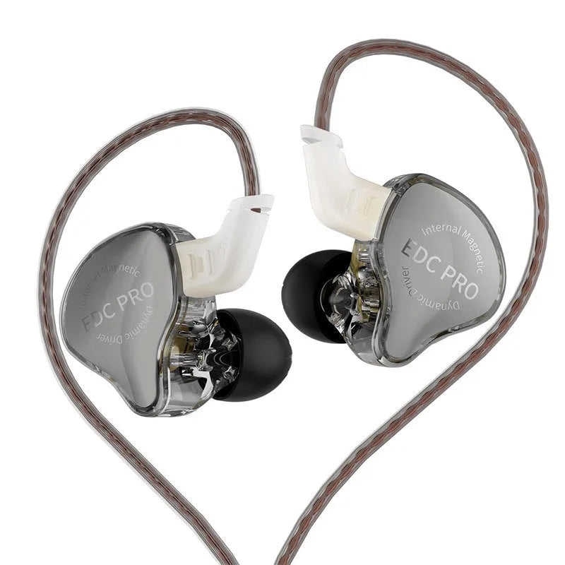 Bass-heavy wired in-ear headphones with 3.5mm plug, 0.78mm pin, and plastic minimalist housing