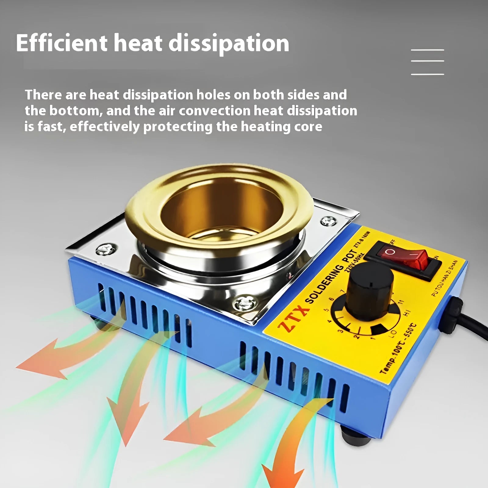 Desktop adjustable temperature tin melting furnace for soldering and jewellery making