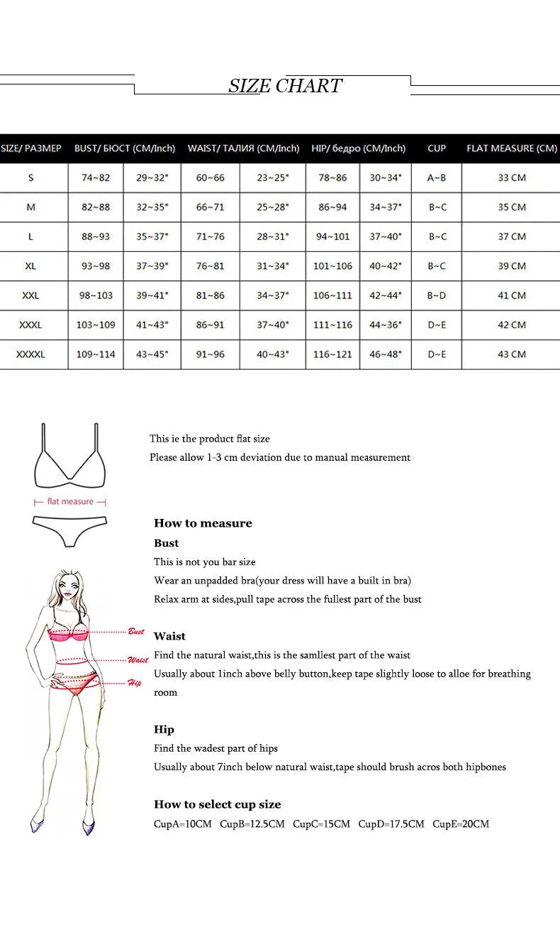 Three-piece split backless push up bikini set in solid colour with matching skirt