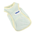 Grass green lightweight polyester vest for a cat on a neutral background, showing sports-style fit.